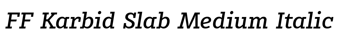 FF Karbid Slab Medium Italic